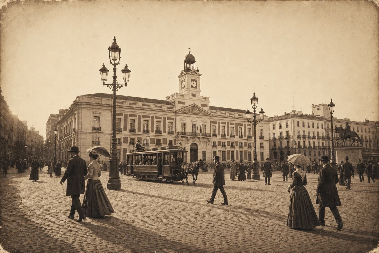 Puerta del Sol de Madrid vers 1905