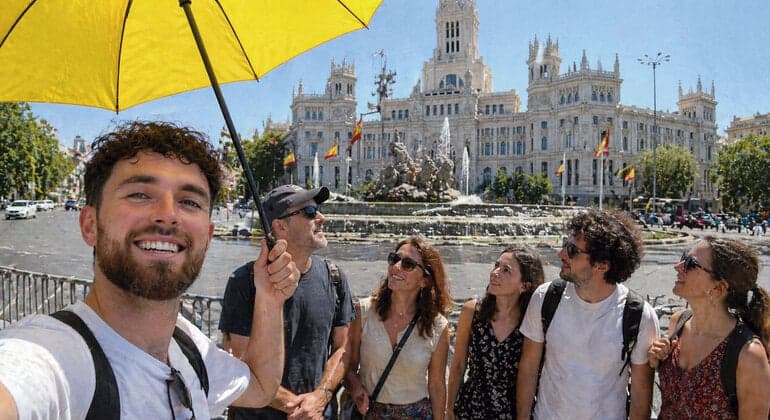 Visite libre des monuments de Madrid : Gran Vía, Cibeles, Alcalá et Retiro